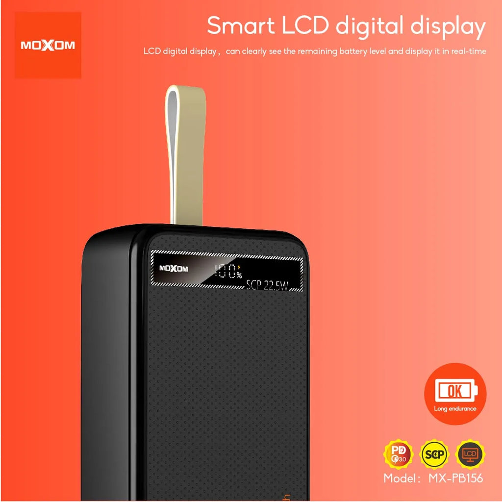MOXOM 30000mAh 22.5W Fast-Charging Power Bank – image 5
