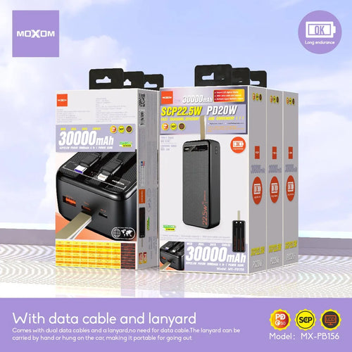 MOXOM 30000mAh 22.5W Fast-Charging Power Bank – image 2