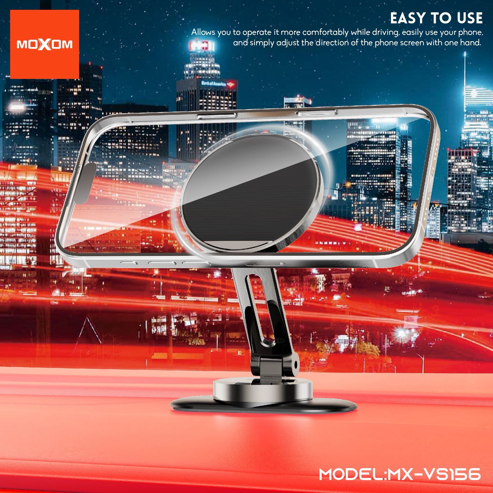 MOXOM Magnetic 360° Folding Car Phone Holder – image 7