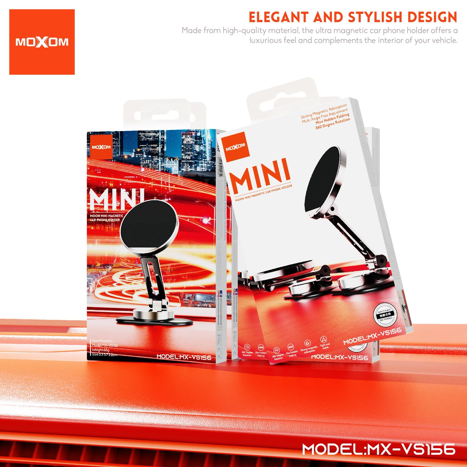 MOXOM Magnetic 360° Folding Car Phone Holder – image 4