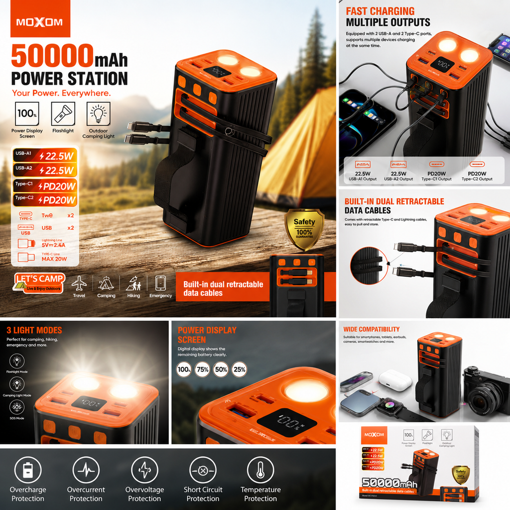MOXOM 50000mAh POWER BANK